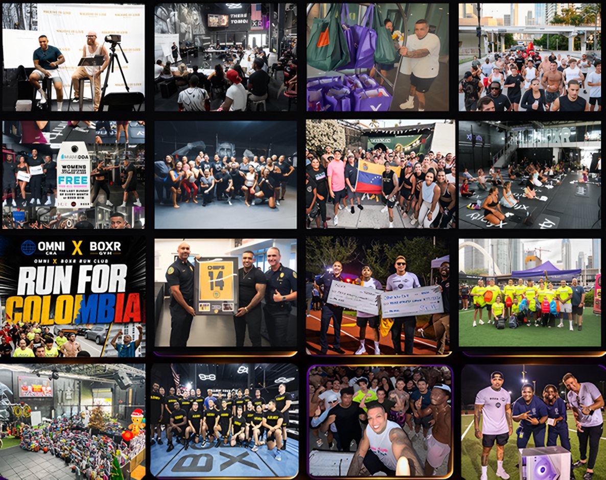 BOXR community work: giveaways, women&rsquo;s self-defense, the Omni run club, police partnerships and toy drives